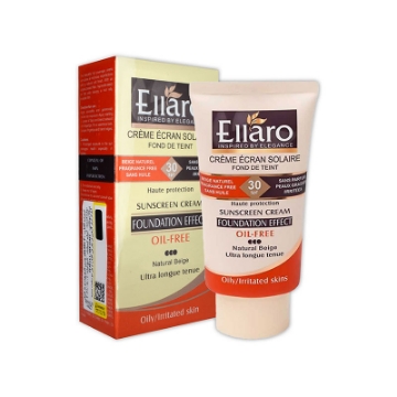 تصویر  کرم ضد آفتاب Ellaro فاقد چربی پوشش کرم پودر SPF30 