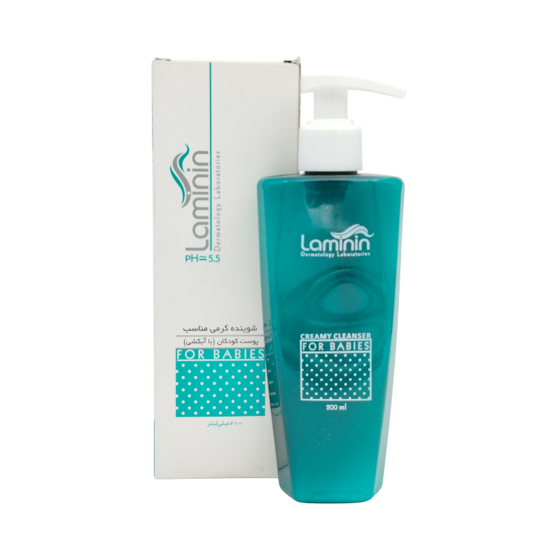 شوینده کرمی مناسب پوست کودکان با ابکشی لامینین