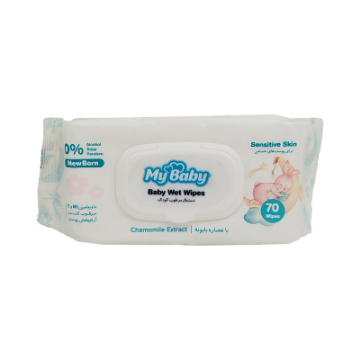 دستمال مرطوب کودک با عصاره بابونه 70 برگ مای بیبی