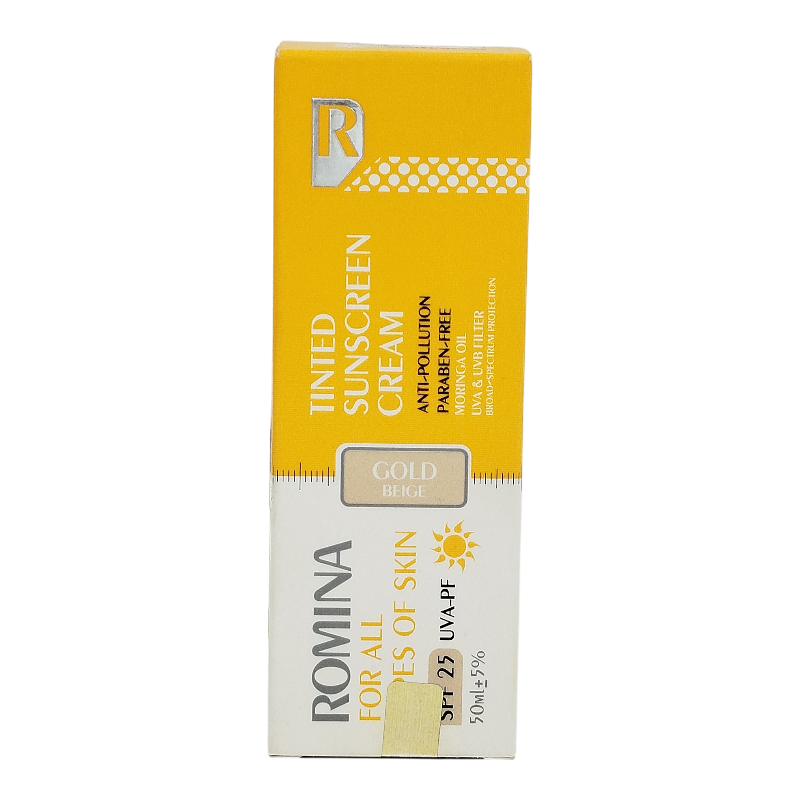 کرم ضد آفتاب رنگی رومینا spf 25 (رنگ روشن) 