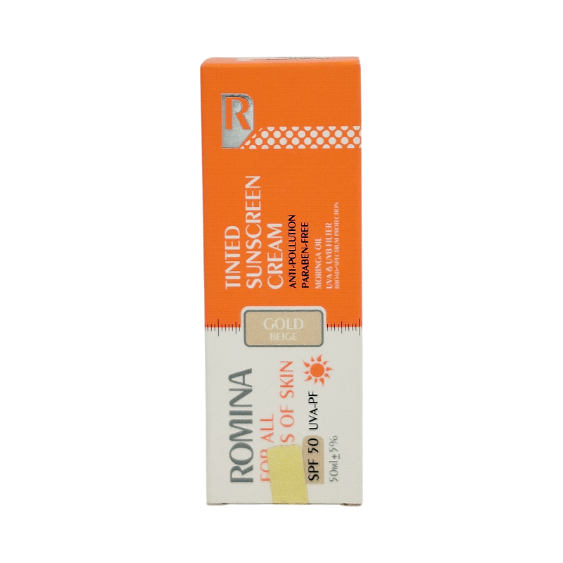 کرم ضد آفتاب رنگی رومینا spf 50 ( رنگ روشن )
