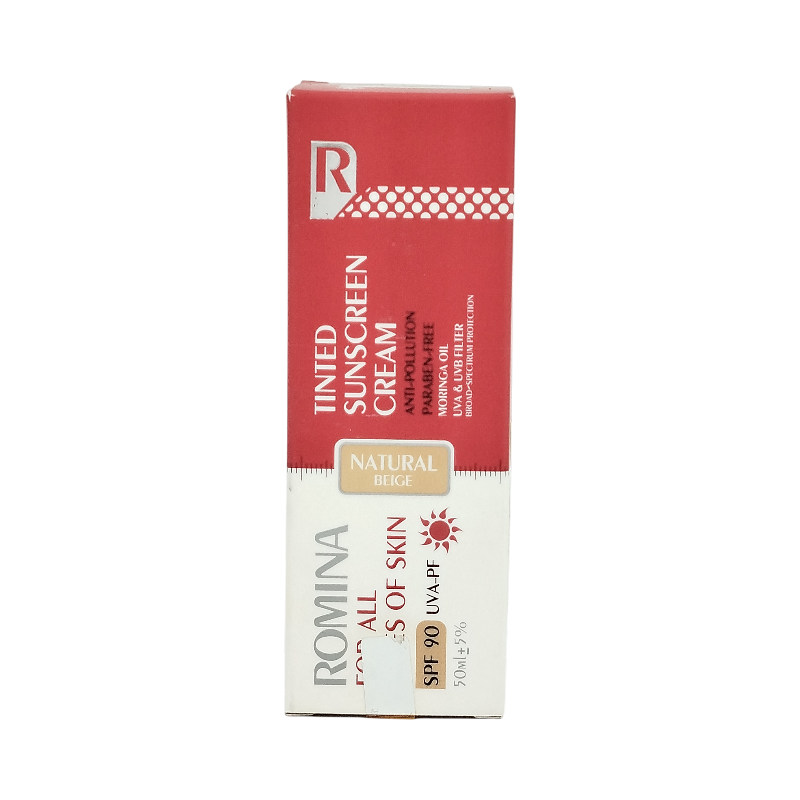 کرم ضد آفتاب رنگی رومینا spf 90 ( رنگ طبیعی )