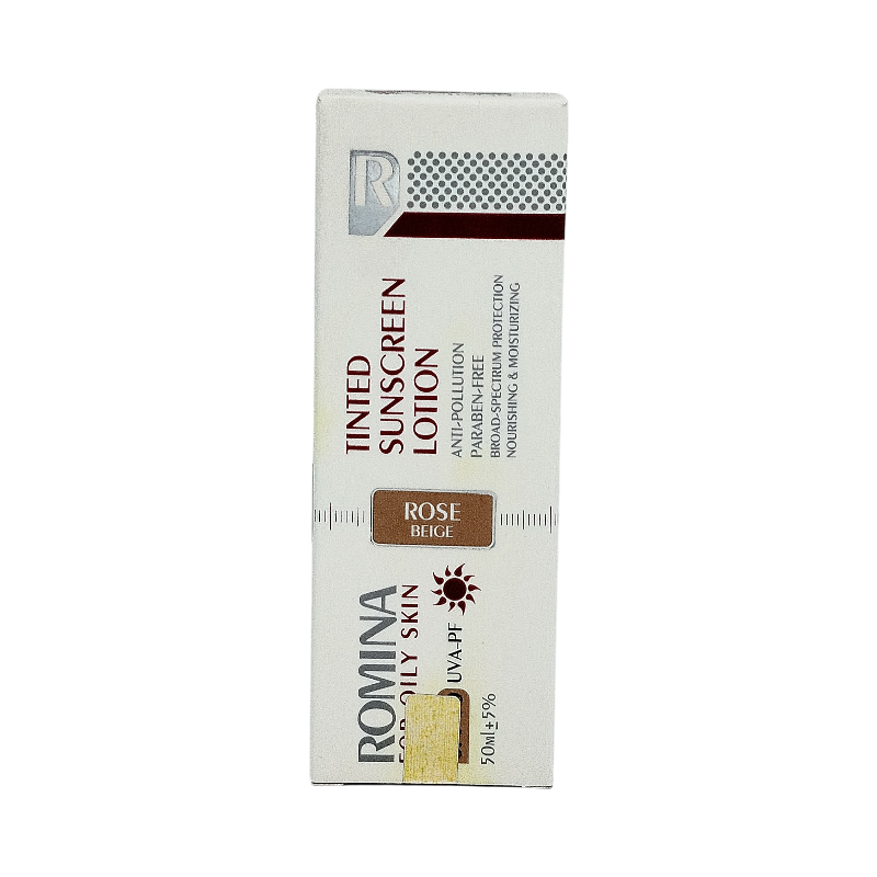 لوسیون ضد آفتاب رنگی رومینا spf 90 مناسب پوست چرب (رنگ تیره)