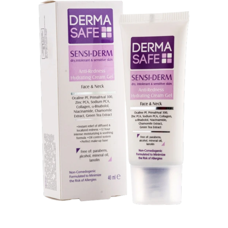 کرم ژل مرطوب کننده مناسب پوست خشک مستعد به قرمزی درماسیف