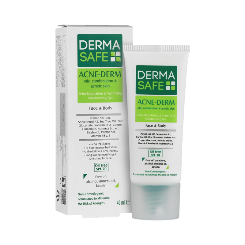 ژل مرطوب کننده پوست چرب درماسیف 