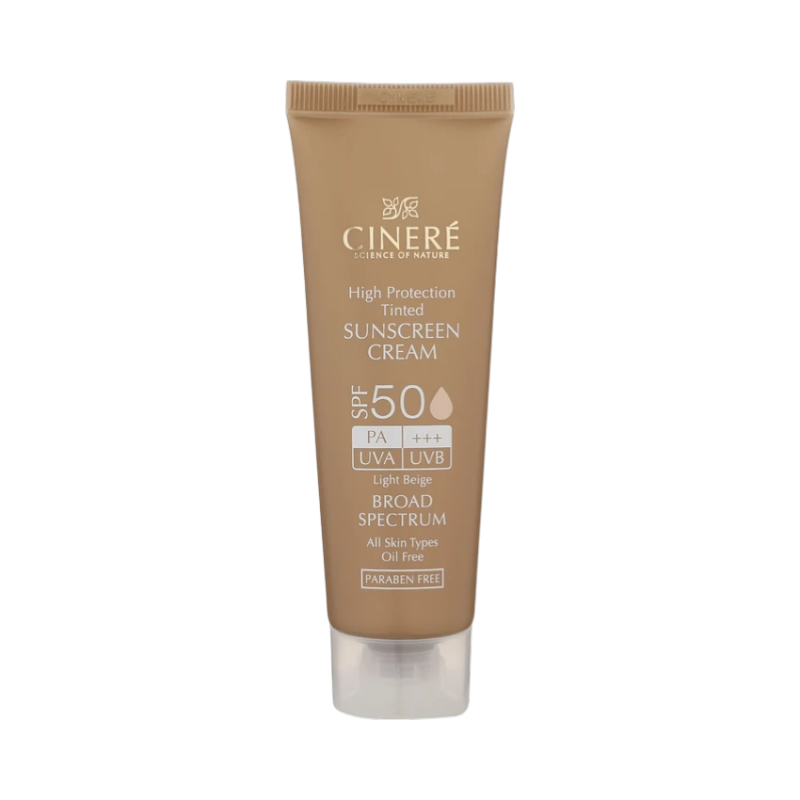 کرم ضد آفتاب رنگی سینره spf 50 (بژ روشن)