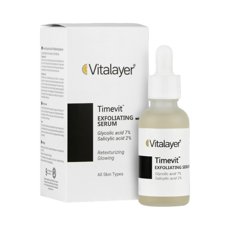 سرم لایه‌بردار ۷٪ گلایکولیک اسید تایم ویت ویتالیر